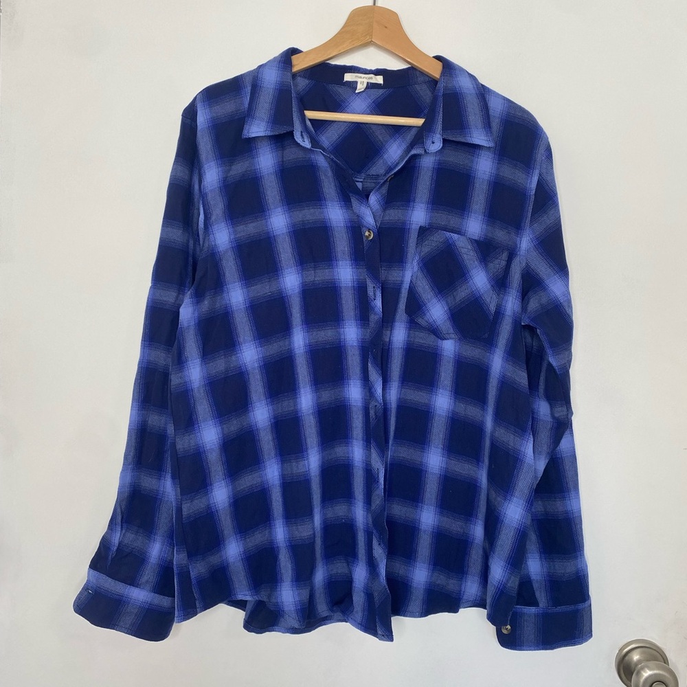 Maurice’s Blue Flannel, Size XL